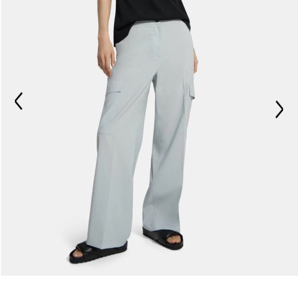 Theory crisp poly cargo pants - new